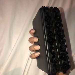 Zara black clutch